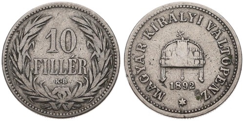 Ungarn hungary 10 filler - -,