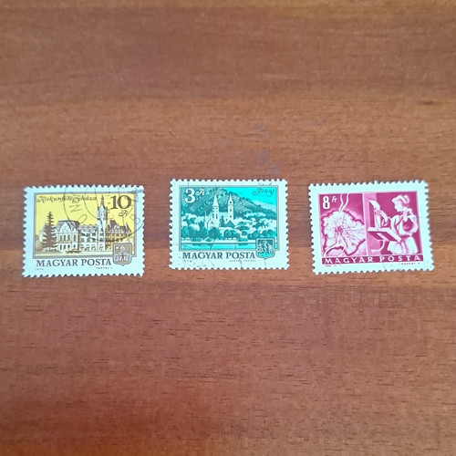 Ungarn briefmarken bauwerke - 3x,